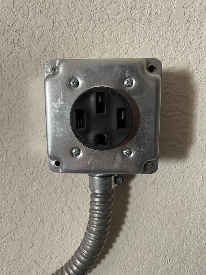 NEMA 14-50 outlet installed for Electrical Panel Upgrade in Del Rio